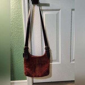 Vintage Coach Suede Messenger Bag 9506